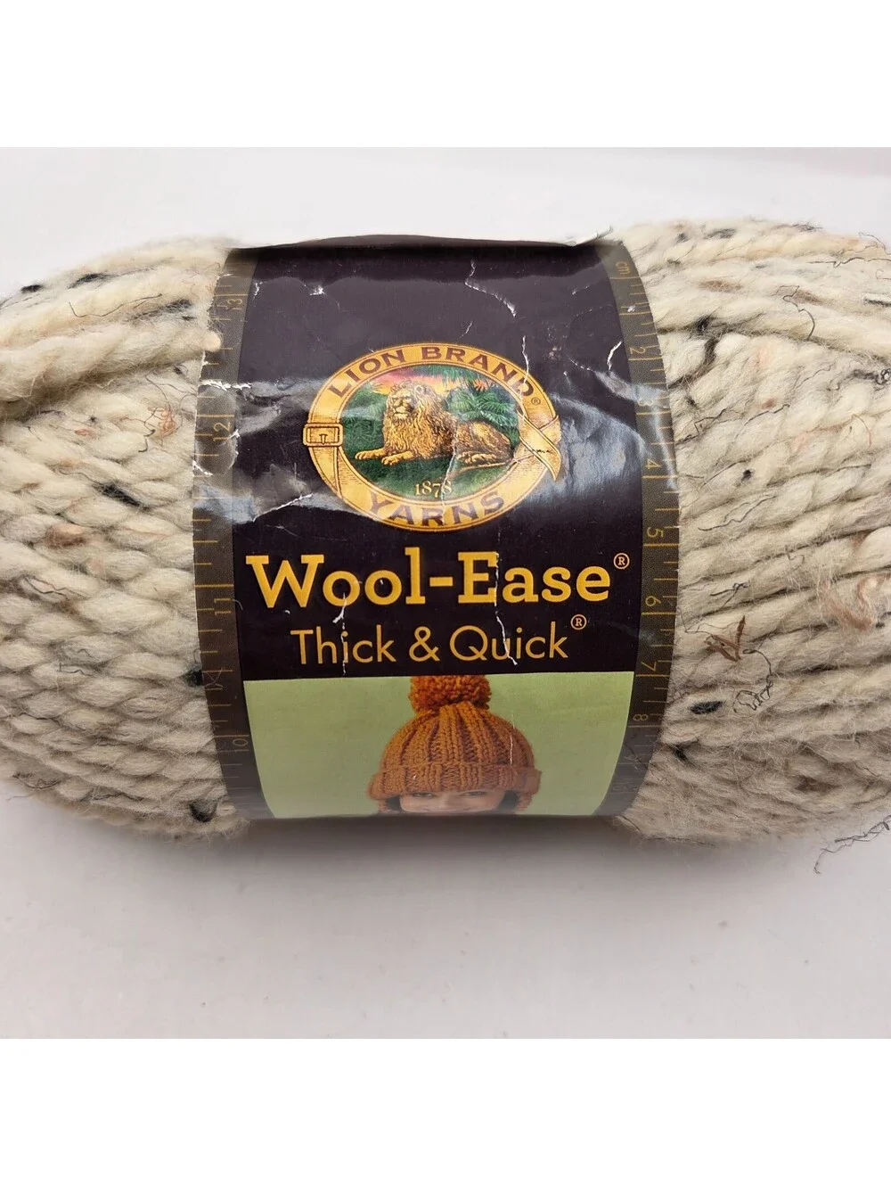 Lion Brand Wool-Ease Thick & Quick Yarn Lot 1.8 Skeins Oatmeal 123 Super Bulky #